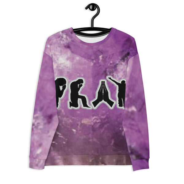 PRAY Purple Stone Unisex Sweatshirt