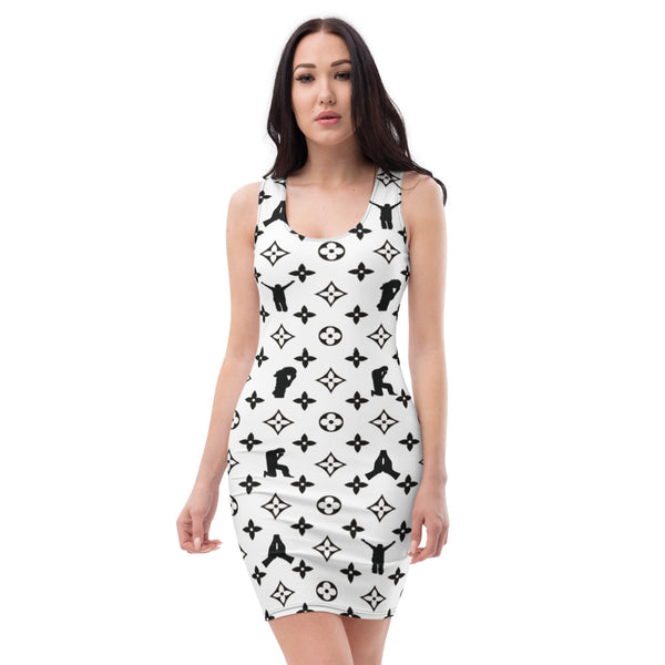 Lv print dress best sale